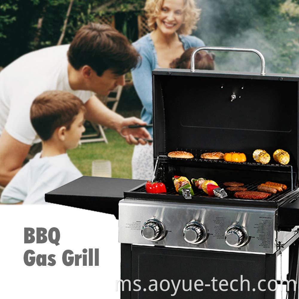 Hot Sale 3 Burner BBQ Propane Gas Grill